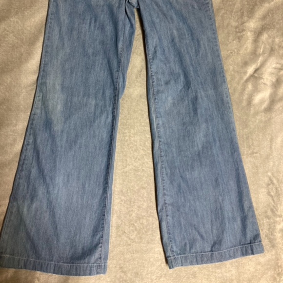 NWOT Forever 21 Wide Leg Boho Denim Pants - Picture 4 of 8
